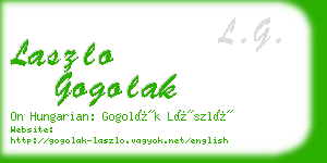 laszlo gogolak business card